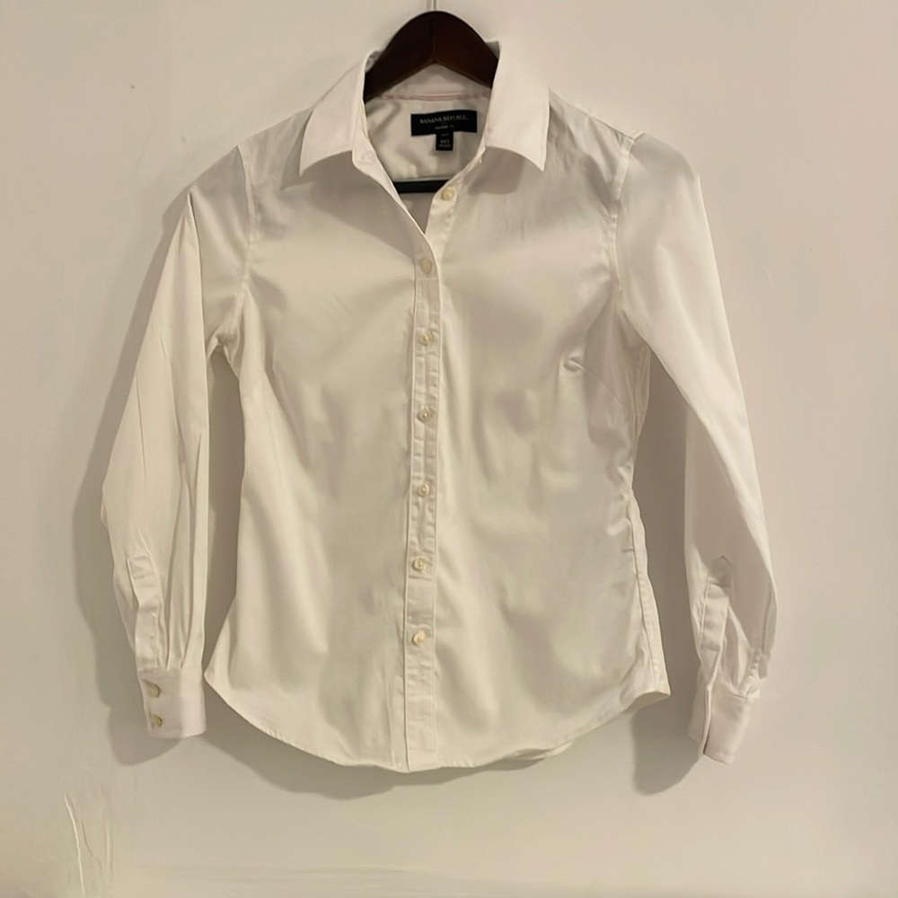 Banana Republic Tailored Fit Shirt White 00P